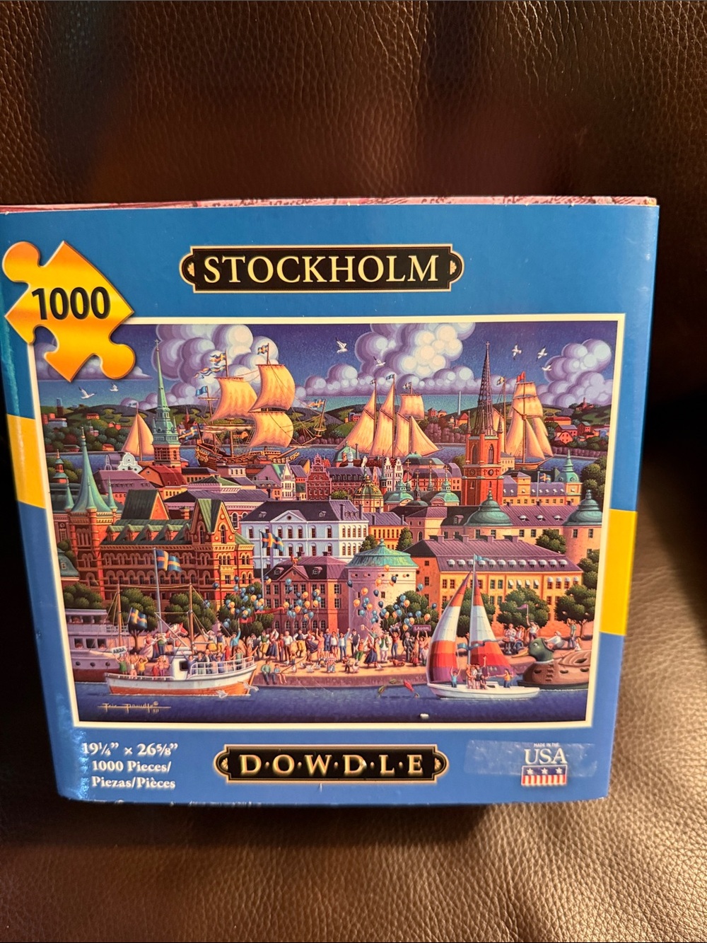 Dowdle Stockholm 1000-Piece Jigsaw Puzzle with poster